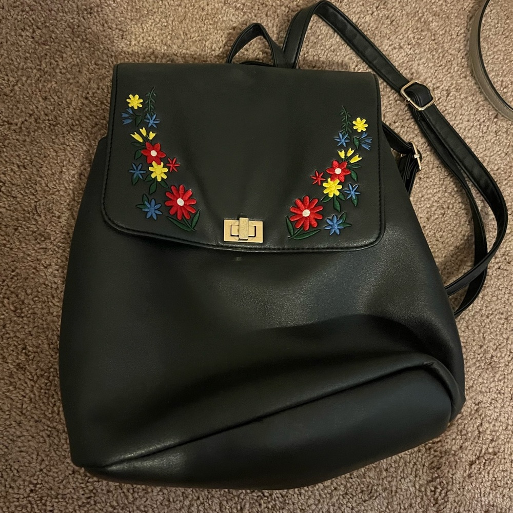 Small backpack, leather material